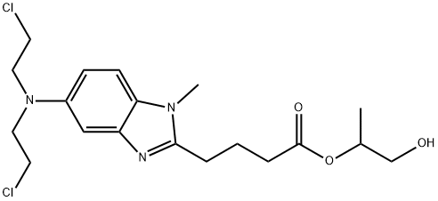 Bendamustine impurity 25/1-hydroxypropan-2-yl 4-(5-(bis(2-chloroethyl)amino)-1-methyl-1H-benzo[d]imidazol-2-yl)butanoate Struktur