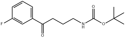 Carbamic acid, N-[4-(3-fluorophenyl)-4-oxobutyl]-, 1,1-dimethylethyl ester Struktur