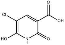 3-Pyridinecarboxylic acid, 5-chloro-1,2-dihydro-6-hydroxy-2-oxo- Struktur