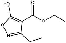 4-Isoxazolecarboxylic acid, 3-ethyl-5-hydroxy-, ethyl ester Struktur