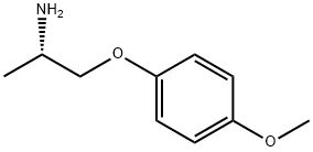 2-Propanamine, 1-(4-methoxyphenoxy)-, (2S)- Struktur