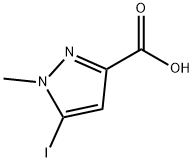 5-iodo-1-methyl-1H-pyrazole-3-carboxylic acid Struktur