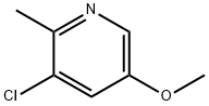 Pyridine, 3-chloro-5-methoxy-2-methyl- Struktur