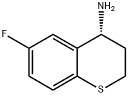 2H-1-Benzothiopyran-4-amine, 6-fluoro-3,4-dihydro-, (4R)- Struktur