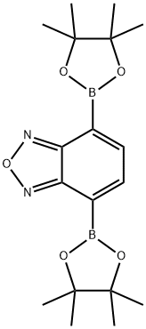 2,1,3-Benzoxadiazole, 4,7-bis(4,4,5,5-tetramethyl-1,3,2-dioxaborolan-2-yl)- Struktur