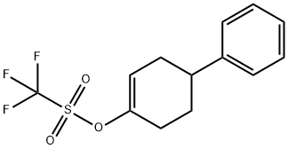 Methanesulfonic acid, 1,1,1-trifluoro-, 4-phenyl-1-cyclohexen-1-yl ester Struktur