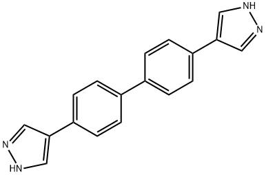 4,4'-bis(1H-pyrazol-4-yl)biphenyl, 4,4'-di(1H-pyrazol-4-yl)biphenyl Struktur