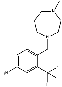 4-((4-methyl-1,4-diazepan-1-yl)methyl)-3-(trifluoromethyl)aniline Struktur