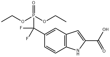 5-((Diethoxyphosphoryl)difluoromethyl)-1H-indole-2-carboxylic acid Struktur