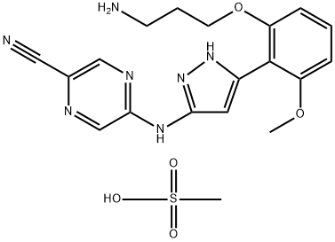 Prexasertib dimesylate Struktur