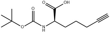 (2R)-2-{[(tert-butoxy)carbonyl]amino}hept-6-ynoic acid Struktur