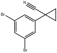 1-(3,5-dibromophenyl)cyclopropane-1-carbonitrile Struktur