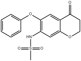 Methanesulfonamide, N-(3,4-dihydro-4-oxo-6-phenoxy-2H-1-benzopyran-7-yl)- Struktur