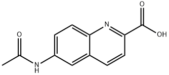 2-Quinolinecarboxylic acid, 6-(acetylamino)- Struktur