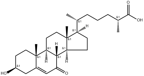 3Β-HYDROXY-7-OXO-5-CHOLESTENOIC ACID Struktur