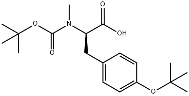 (2R)-2-{[(tert-butoxy)carbonyl](methyl)amino}-3-[4-(tert-butoxy)phenyl]propanoic acid Struktur