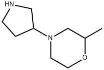 Morpholine, 2-methyl-4-(3-pyrrolidinyl)- Struktur