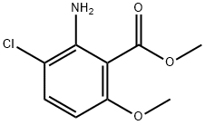 Benzoic acid, 2-amino-3-chloro-6-methoxy-, methyl ester Struktur