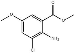 methyl 2-amino-3-chloro-5-methoxybenzoate Struktur