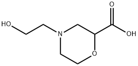 2-Morpholinecarboxylic acid, 4-(2-hydroxyethyl)- Struktur