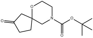 6-Oxa-9-azaspiro[4.5]decane-9-carboxylic acid, 2-oxo-, 1,1-dimethylethyl ester Struktur