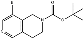 2,6-Naphthyridine-2(1H)-carboxylic acid, 8-bromo-3,4-dihydro-, 1,1-dimethylethyl ester Struktur