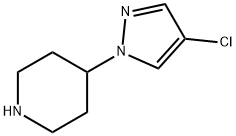 Piperidine, 4-(4-chloro-1H-pyrazol-1-yl)- Struktur