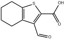 3-Formyl-4,5,6,7-tetrahydrobenzo[b]thiophene-2-carboxylic acid Struktur