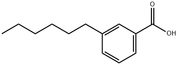 Benzoic acid, 3-hexyl- Struktur