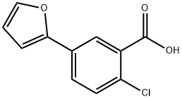 Benzoic acid, 2-chloro-5-(2-furanyl)- Struktur