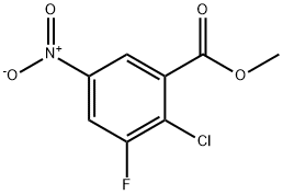 methyl 2-chloro-3-fluoro-5-nitrobenzoate Struktur