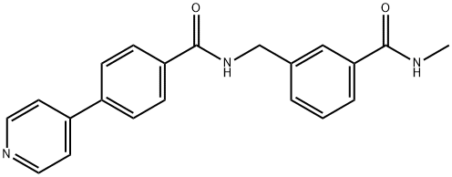 Benzamide, N-methyl-3-[[[4-(4-pyridinyl)benzoyl]amino]methyl]- Struktur