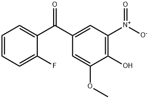 (2-Fluorophenyl)(4-hydroxy-3-methoxy-5-nitrophenyl)methanone Struktur