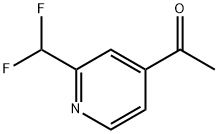 Ethanone, 1-[2-(difluoromethyl)-4-pyridinyl]- Struktur