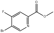 2-Pyridinecarboxylic acid, 5-bromo-4-fluoro-, methyl ester Struktur