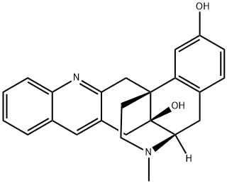 6aH-6,14a-(Iminoethano)naphth[2,1-b]acridine-2,6a-diol, 5,6,7,14-tetrahydro-17-methyl-, (6R,6aS,14aR)- Struktur