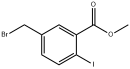 Benzoic acid, 5-(bromomethyl)-2-iodo-, methyl ester Struktur