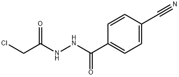 N'-(2-chloroacetyl)-4-cyanobenzohydrazide Struktur