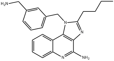 1H-Imidazo[4,5-c]quinolin-4-amine, 1-[[3-(aminomethyl)phenyl]methyl]-2-butyl- Struktur