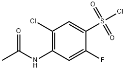 5-chloro-4-acetamido-2-fluorobenzene-1-sulfonyl chloride Struktur