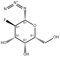 2-Deoxy-2-fluoro-beta-D-galactopyranosyl azide Struktur