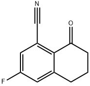 1-Naphthalenecarbonitrile, 3-fluoro-5,6,7,8-tetrahydro-8-oxo- Struktur