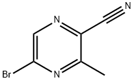 2-Pyrazinecarbonitrile, 5-bromo-3-methyl- Struktur