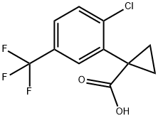 1-[2-chloro-5-(trifluoromethyl)phenyl]cyclopropane-1-carboxylic acid Struktur