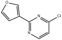 4-Chloro-2-(3-furan)pyrimidine Struktur