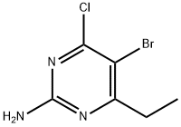 2-Pyrimidinamine, 5-bromo-4-chloro-6-ethyl- Struktur