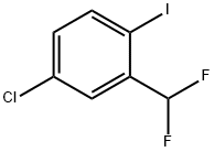 Benzene, 4-chloro-2-(difluoromethyl)-1-iodo- Struktur