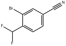 Benzonitrile, 3-bromo-4-(difluoromethyl)- Struktur