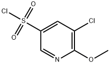 5-chloro-6-methoxypyridine-3-sulfonyl chloride Struktur