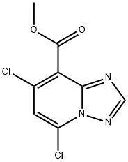 [1,2,4]Triazolo[1,5-a]pyridine-8-carboxylic acid, 5,7-dichloro-, methyl ester Struktur